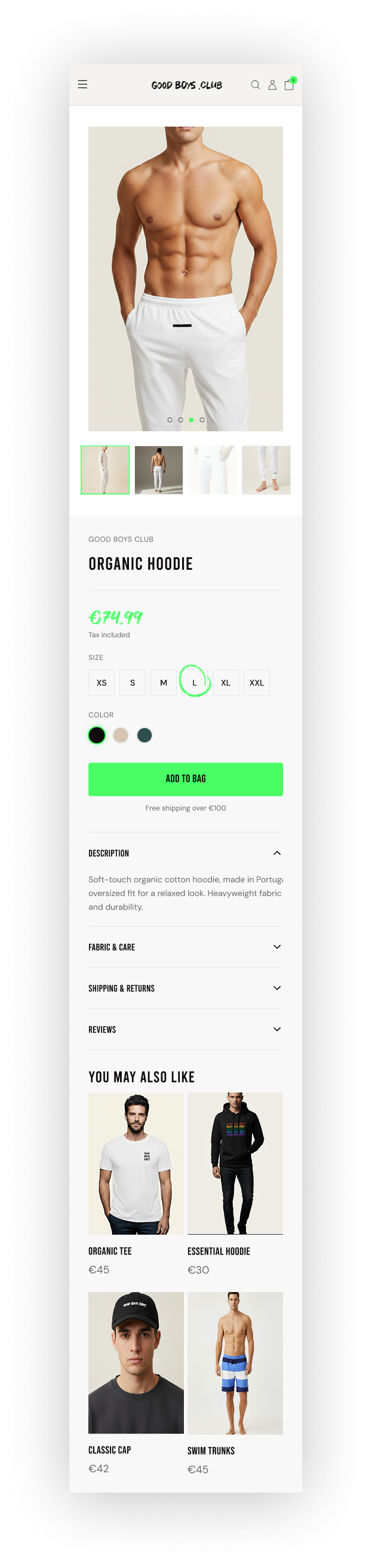 Page Collection Détail - Mobile